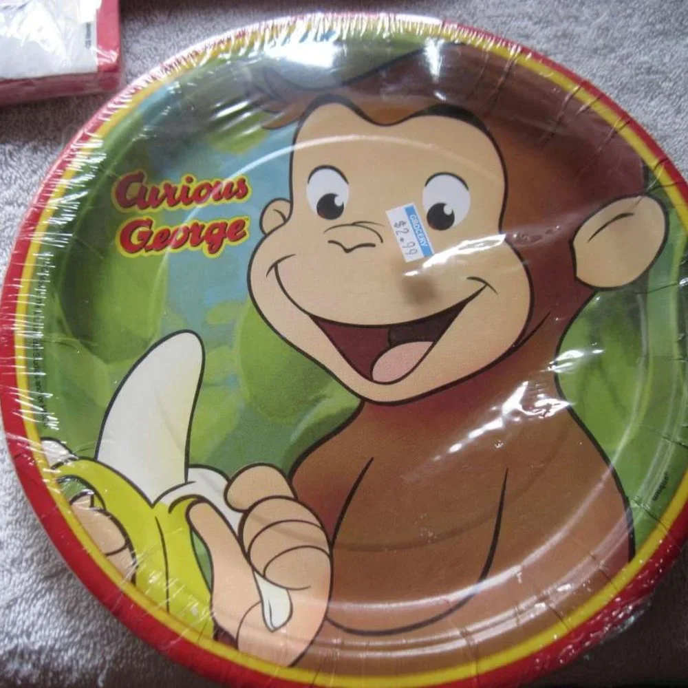 Curious George Unique Party Paper Plates Napkins Invitations Balloons Bananas